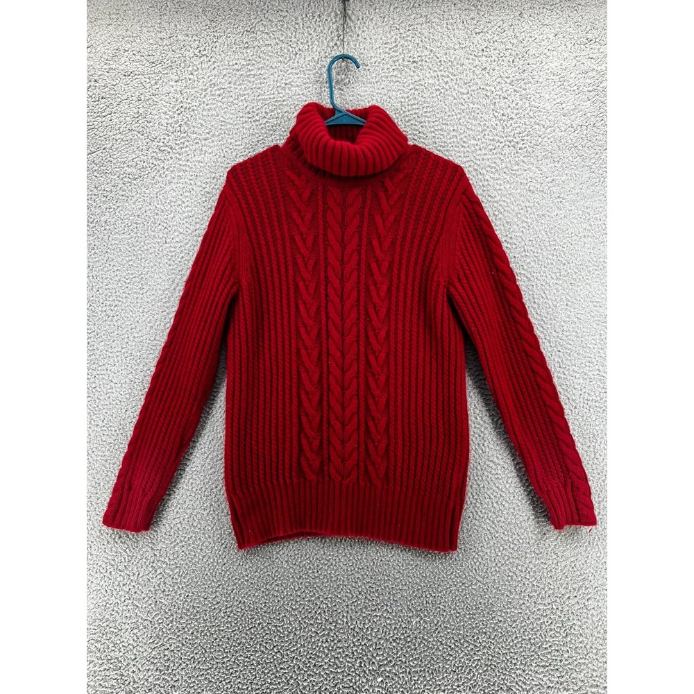 Vintage 90s Eddie Bauer Cable Knit Sweater Women‎ Large Angora Blend Cardigan HK